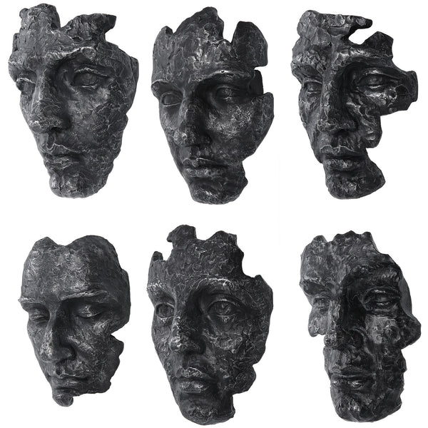 Self-Portrait Metallic Wall Decor, Set/6