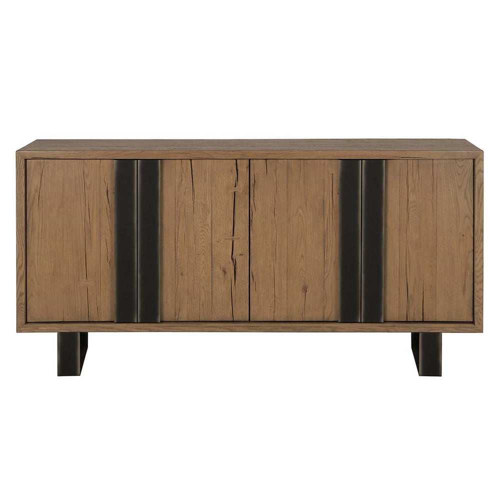 Danica Solid Wood Buffet with Reclaimed Oak and Black Accents