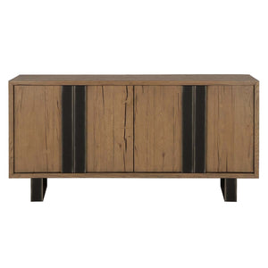 Danica Solid Wood Buffet with Reclaimed Oak and Black Accents