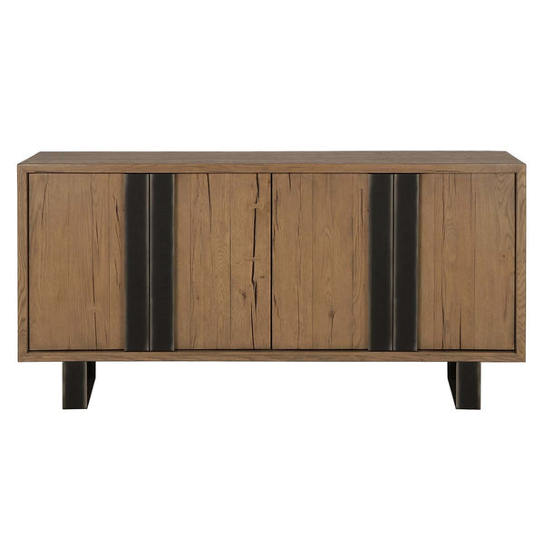 Danica Solid Wood Buffet with Reclaimed Oak and Black Accents