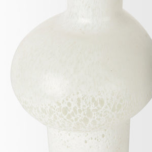 Heket Tall White Glass Vase