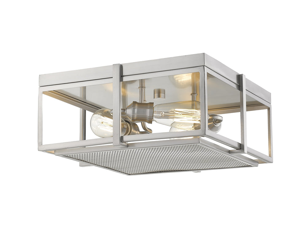 Halcyon 3 Light Flush Mount in Brushed Nickel Finish