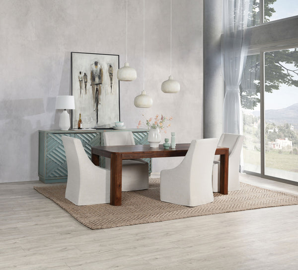Nemi Solid Wood Rectangle Dining Table - Rustic Brown
