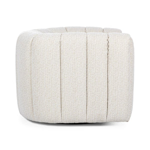Lexa Upholstered Swivel Chair - Cream by Classic Home