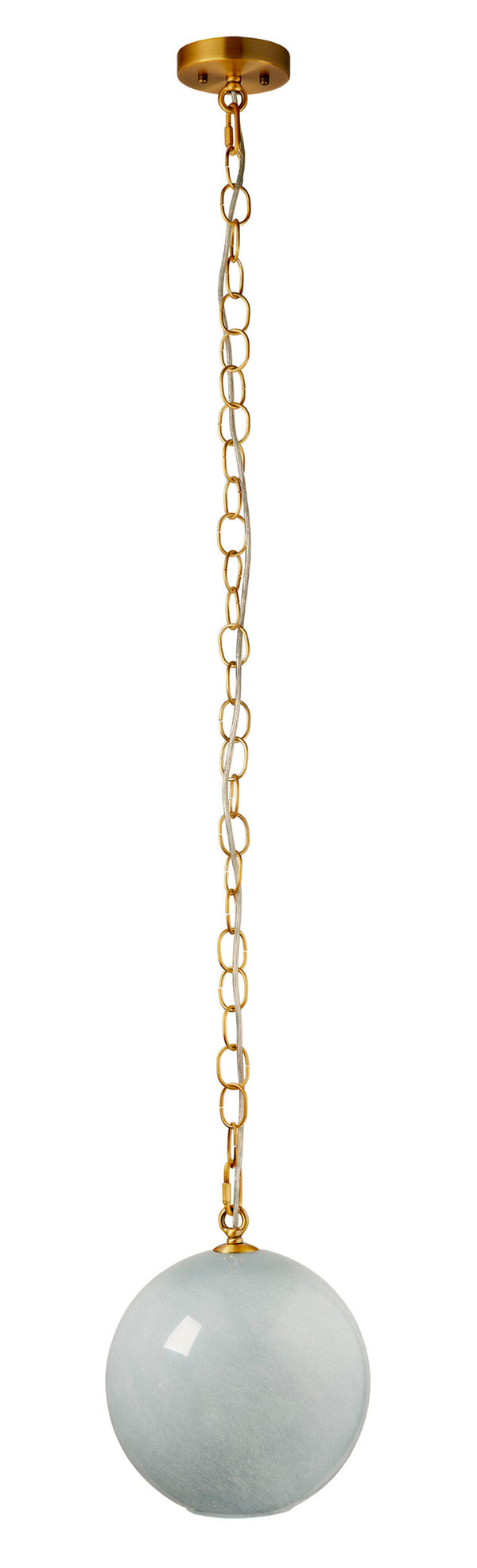 Camber 1-Light Glass Pendant, Blue