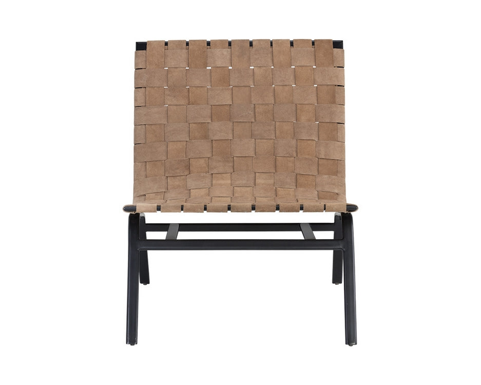 Omari Lounge Chair - Black - Light Tan
