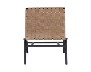 Omari Lounge Chair - Black - Light Tan