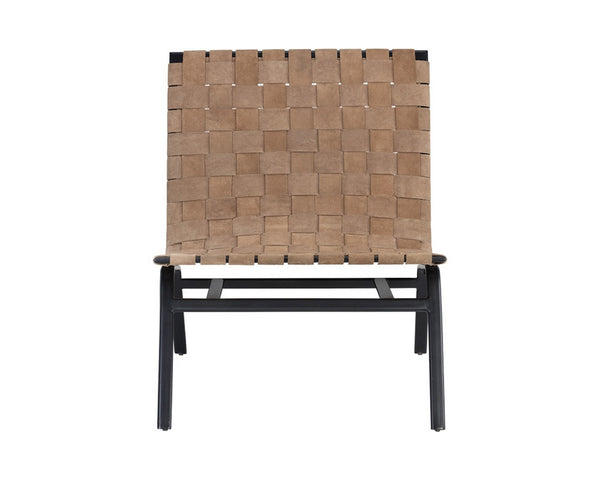 Omari Lounge Chair - Black - Light Tan