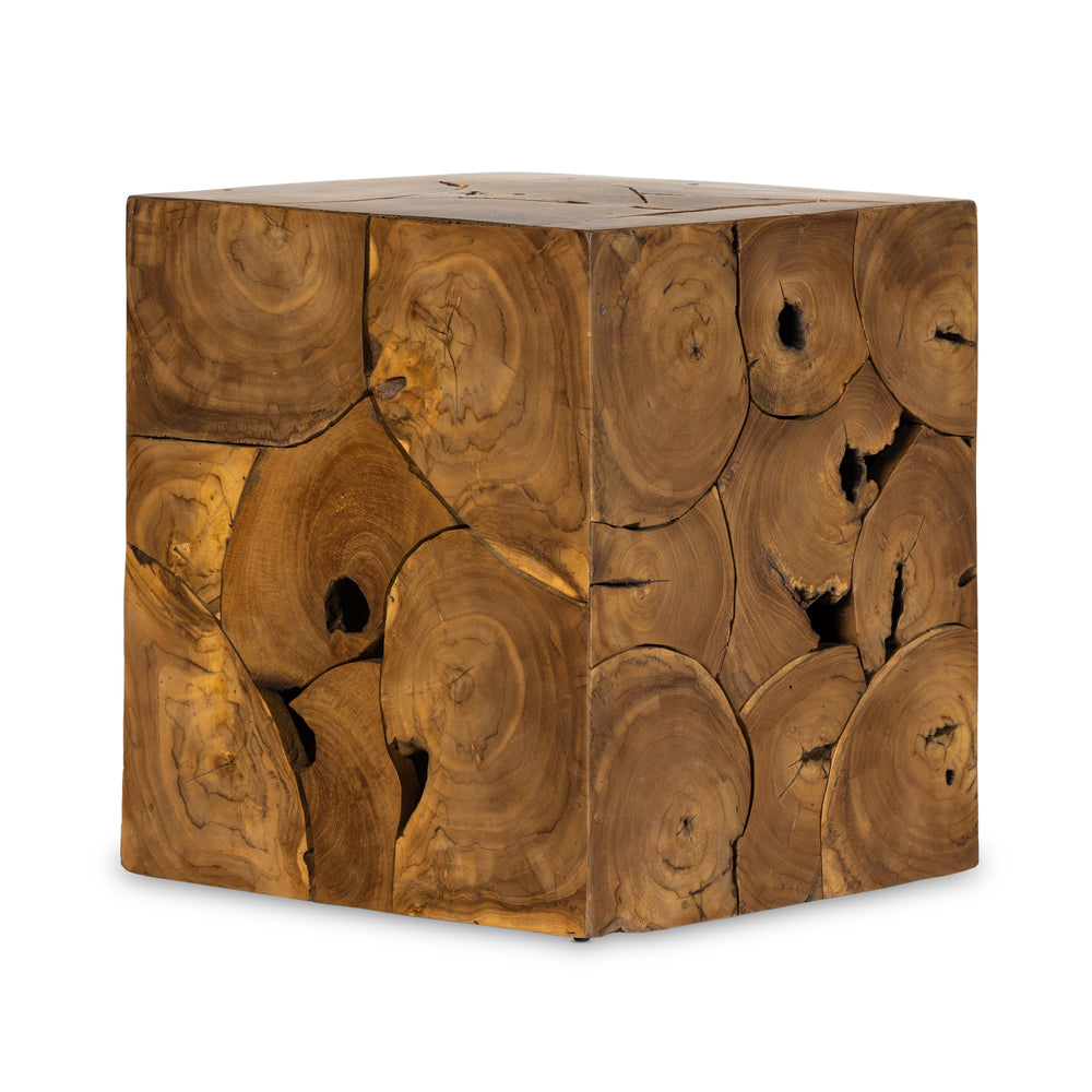Tomlin Outdoor End Table In Teak Root