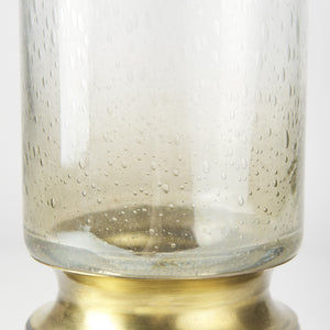 Adriatic I Small Brushed Gold Metal Glass Vase
