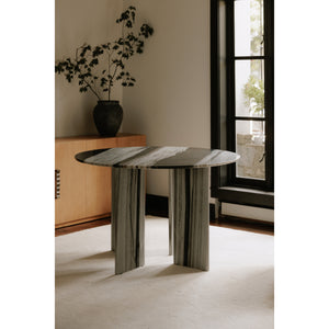 Moe's Celia Round Dining Table in Panda Marble