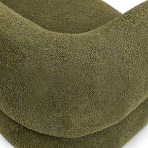 Faris Upholstered Sofa in Dark Olive with Plush Comfort