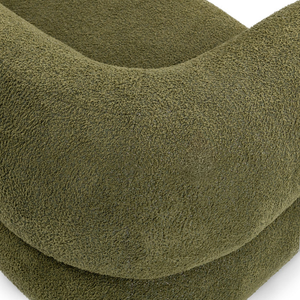 Faris Upholstered Sofa in Dark Olive with Plush Comfort