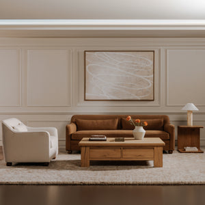 Moe's Amira Sofa with High Back in Rust