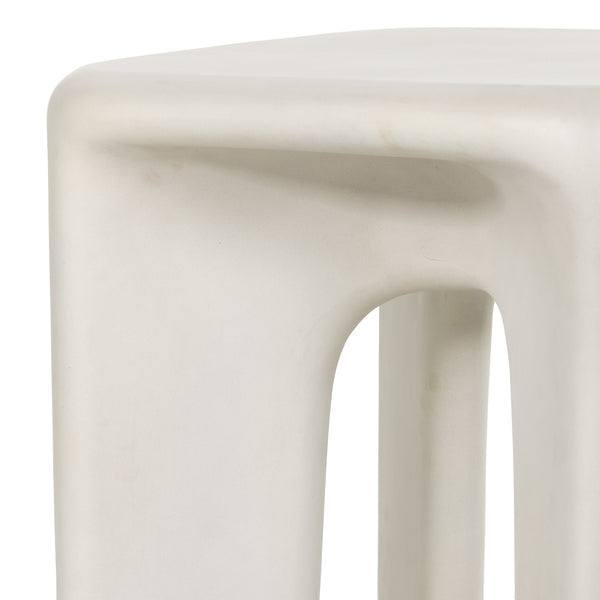 Dante End Table In White Concrete