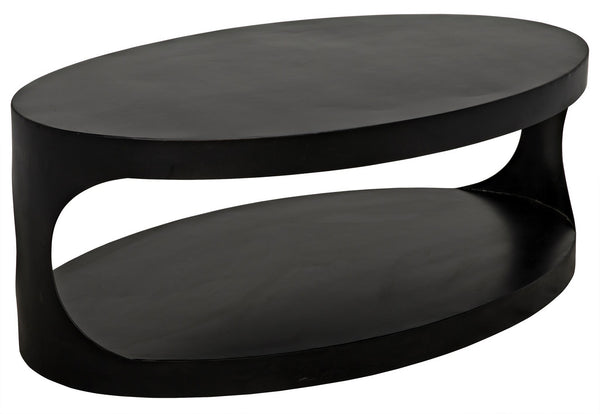 Eclipse Oval Coffee Table, Black Steel