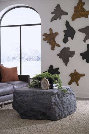 Quarry Coffee Table, Large, Charcoal Stone