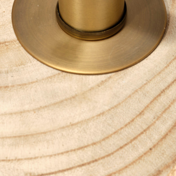 Timber Table Lamp with Linen Shade