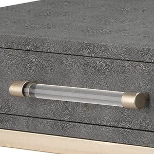 Kain Faux Shagreen Console, Grey
