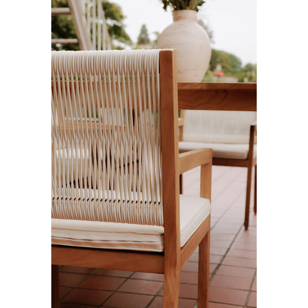 Moe's Luce Outdoor Dining Chair in Natural Teak