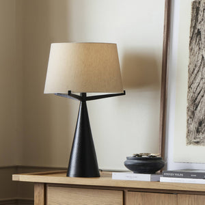 Ziggy Table Lamp - Hammered Black Aluminum