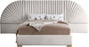 Diana Queen Bed In Cream Velvet