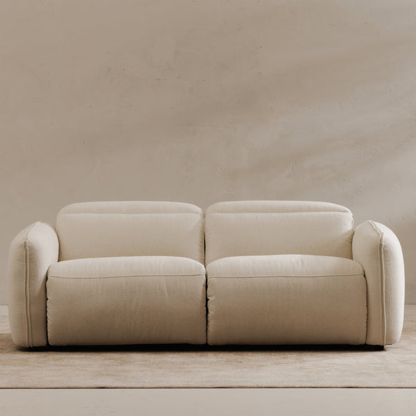 Eli Power Recliner Sofa in Warm White