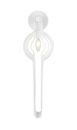 Contour 1 Light Wall Sconce in White Finish