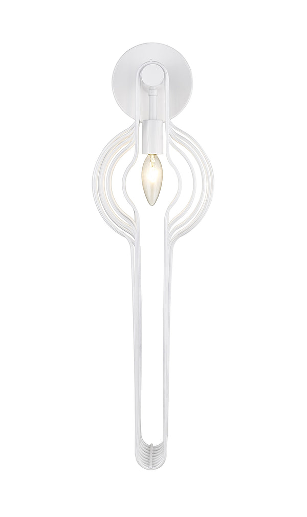 Contour 1 Light Wall Sconce in White Finish
