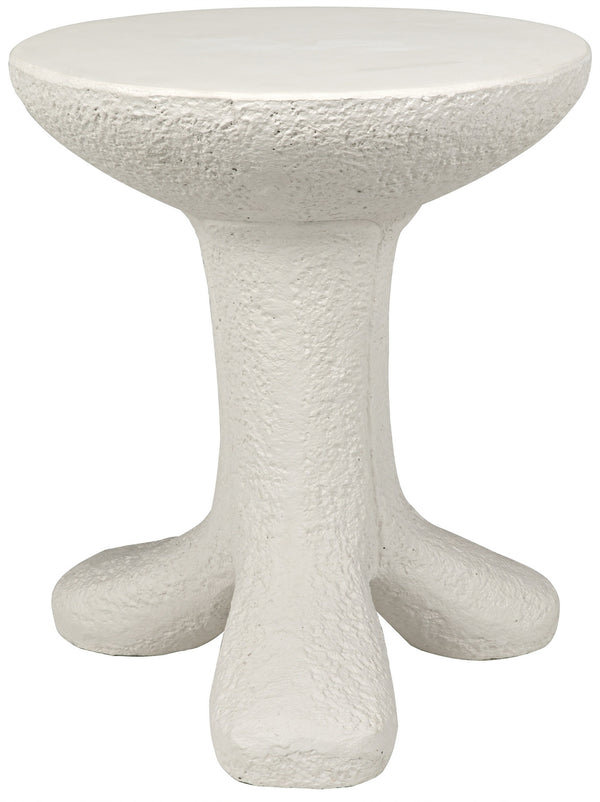 Laramy Fiber Cement Side Table in White