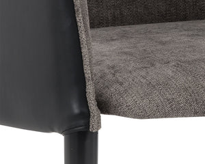 Asher Dining Chair - Sparrow Grey / Napa Black