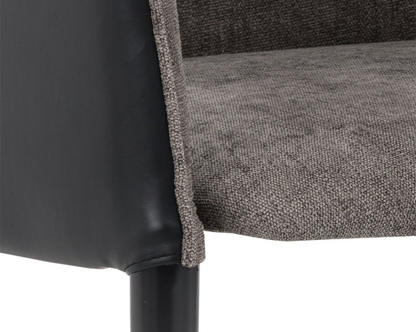 Asher Dining Chair - Sparrow Grey / Napa Black