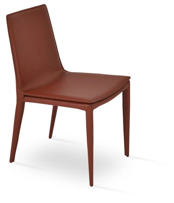 Tiffany dining chair Old Brick bonded leather