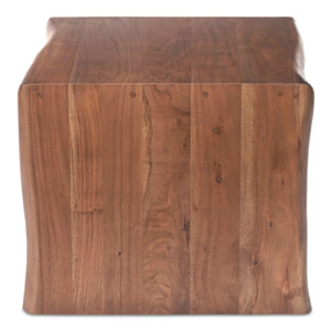 Tyrell Side Table in Natural Brown Acacia