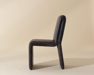 CASCATA DINING CHAIR - MARSEILLE BLACK LEATHER