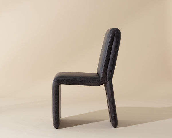 CASCATA DINING CHAIR - MARSEILLE BLACK LEATHER