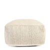 Classic Home Halter Ivory Jute Pouf with Removable Cover