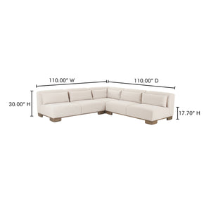 Moe's June Corner Modular Sectional in Oatmeal
