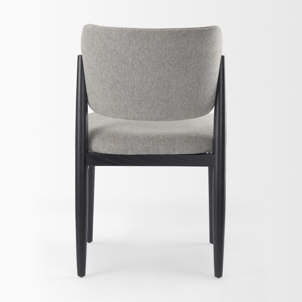 Cline  20.9L x 23.0W x 31.9H Gray Fabric W/Black Wood Dining Chair