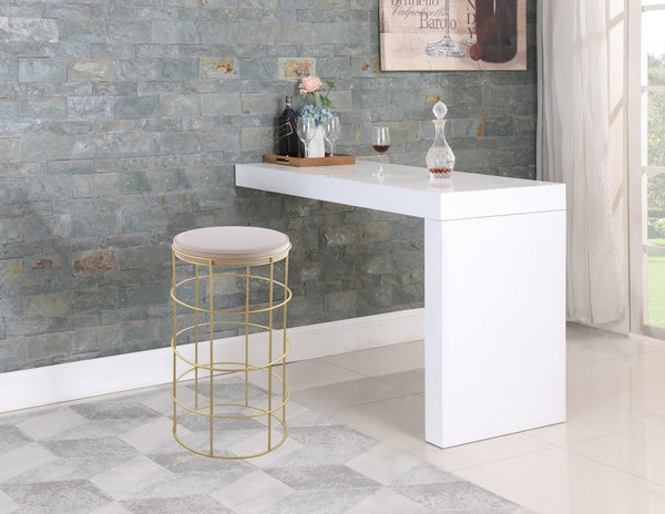 Guy Bar Stool In Cream Velvet