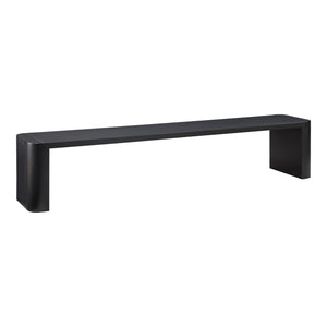 Post Large Dining Bench in Black Oak
