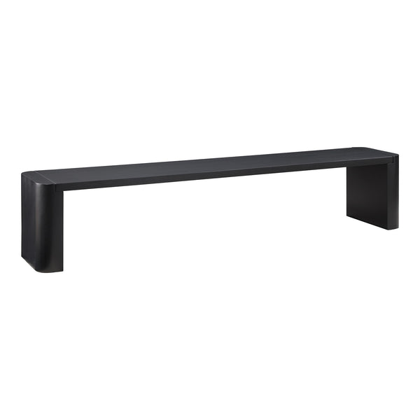 Post Large Dining Bench in Black Oak
