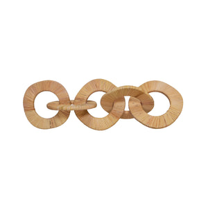 SQUARE NATURAL RATTAN DECORATIVE CHAIN