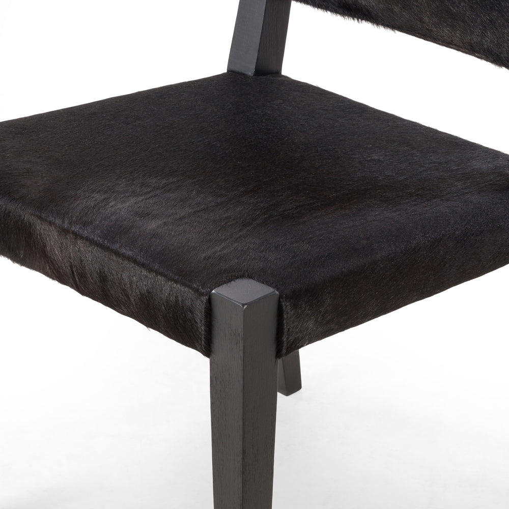 Villa Dining Chair In Dark Hair On Hide