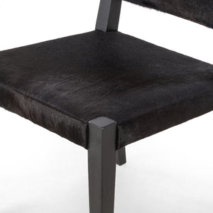 Villa Dining Chair In Dark Hair On Hide