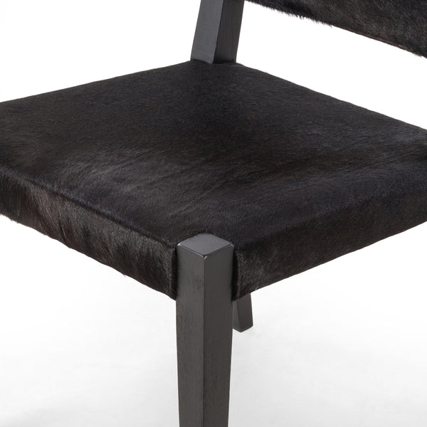 Villa Dining Chair In Dark Hair On Hide