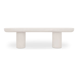 Moe's Rocca Bench in Cream Finish