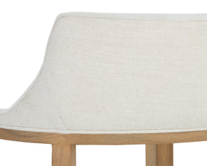 BRYLEA DINING ARMCHAIR - NATURAL - HEATHER IVORY TWEED