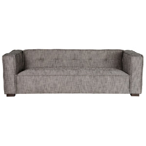 Element Contemporary Gray Upholstered Sofa with Deep Cushions