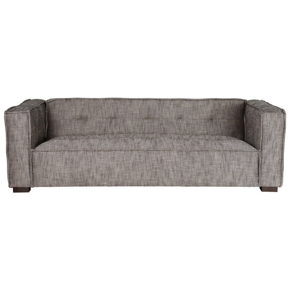 Element Contemporary Gray Upholstered Sofa with Deep Cushions